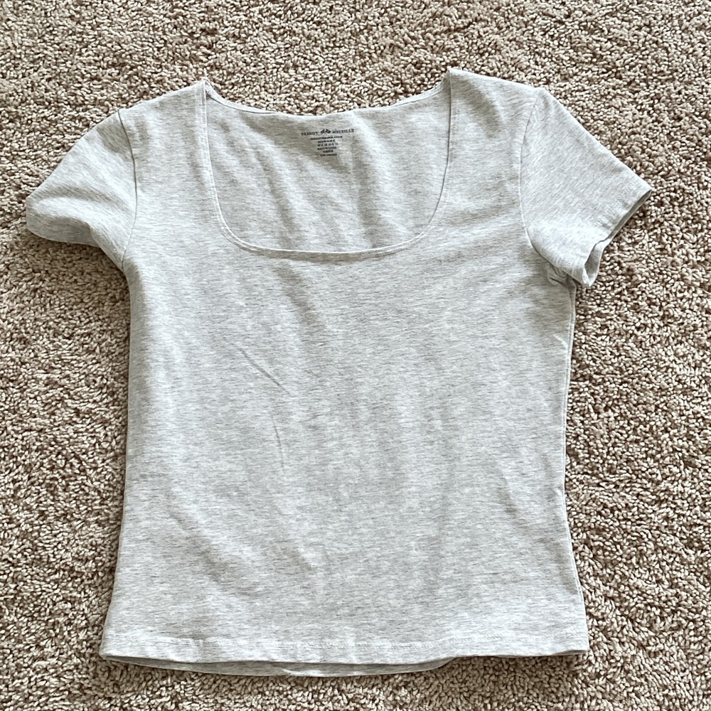 Gray Women's square neck Top